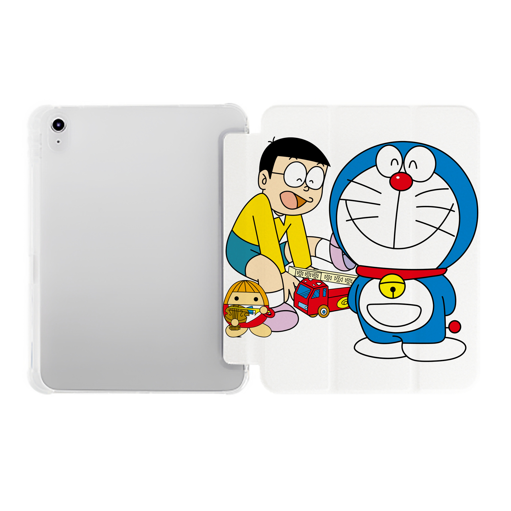 （画像用） ドラえもん Doraemon IPad ケース ペン収納付き 三つ折りスタンド PUレザー×シリコン 対応機種9.5/10.5/10.9インチ